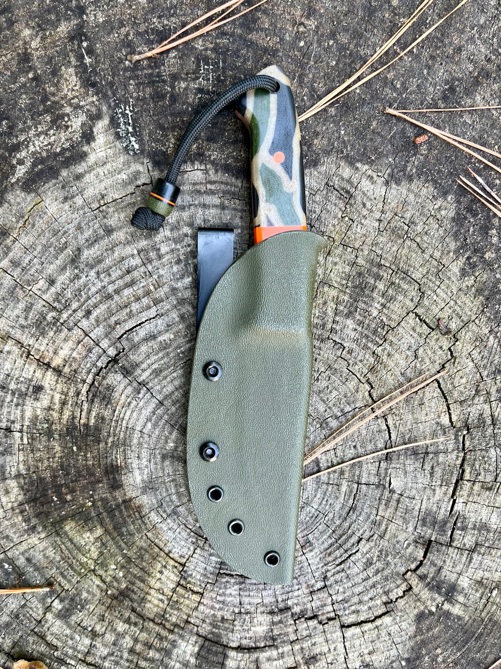 Orange/Camo Fixed Blade