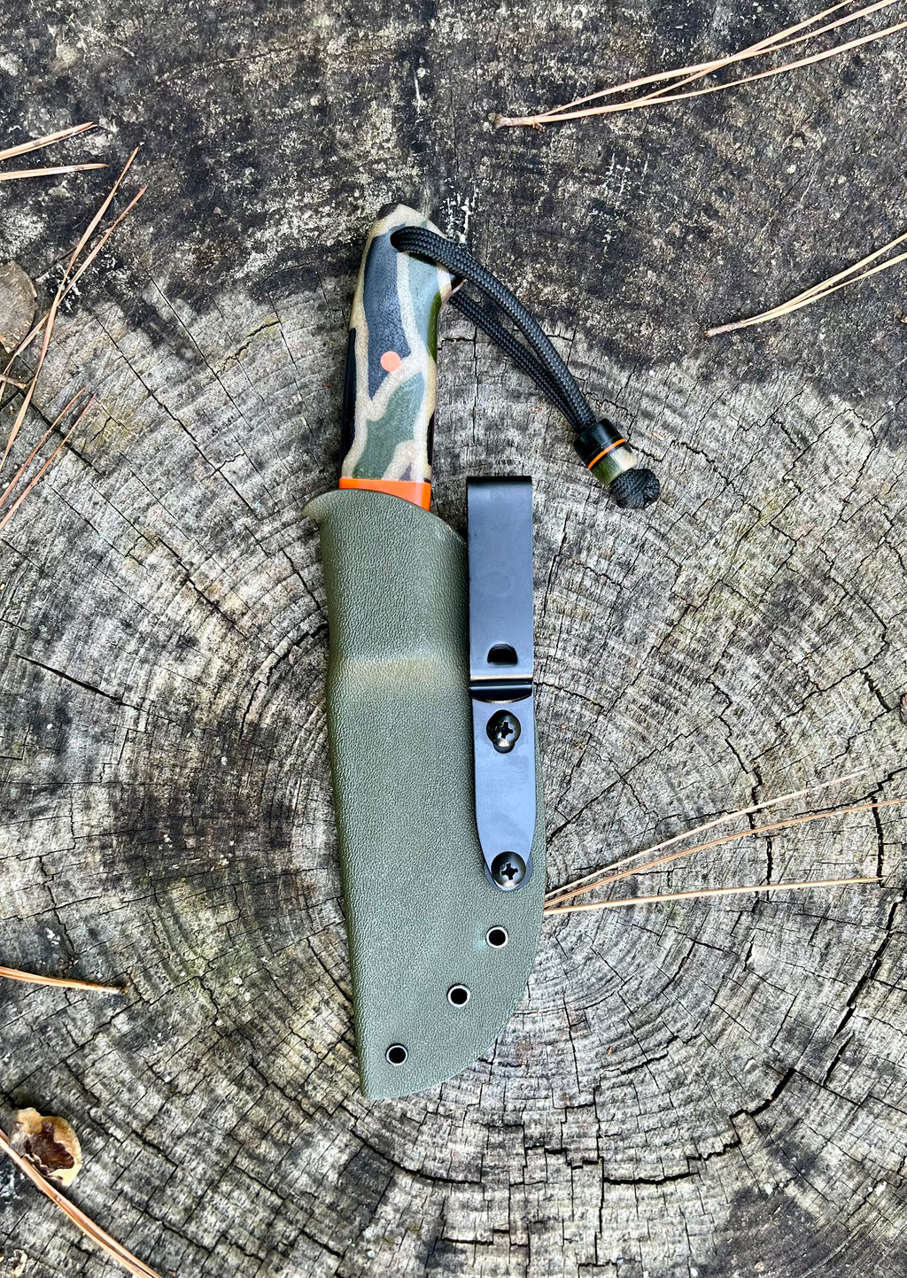 Orange/Camo Fixed Blade